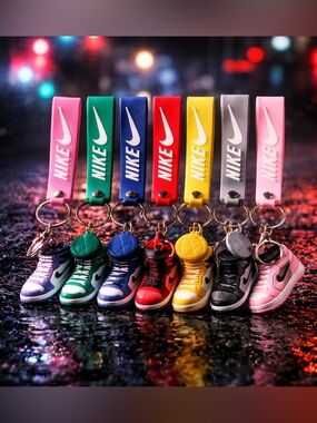 Nike Mini Sneaker Keychains, 7 choices Pink, Green, Blue, Red, Yellow, Gray
